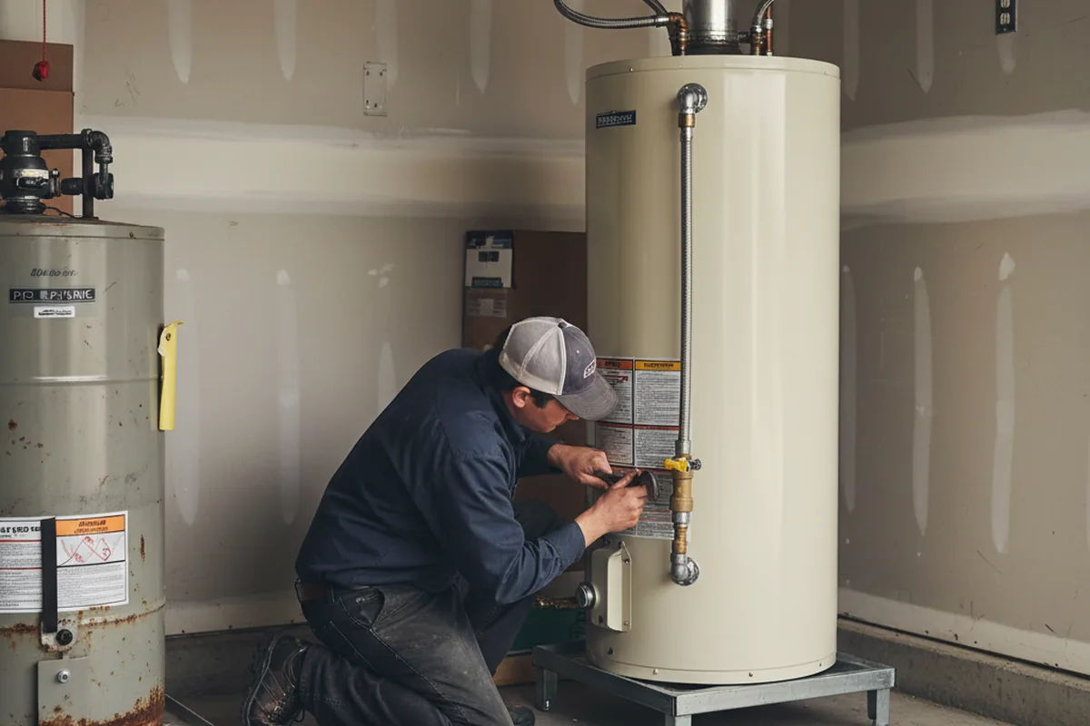 Water heater and shutoff valve replacement in North Billerica